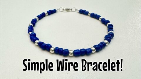 How to Make a Simple Beaded Wire Bracelet 